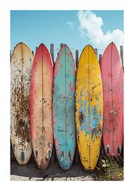 Surfen Surfing Surfbrett von Poster Art Shop