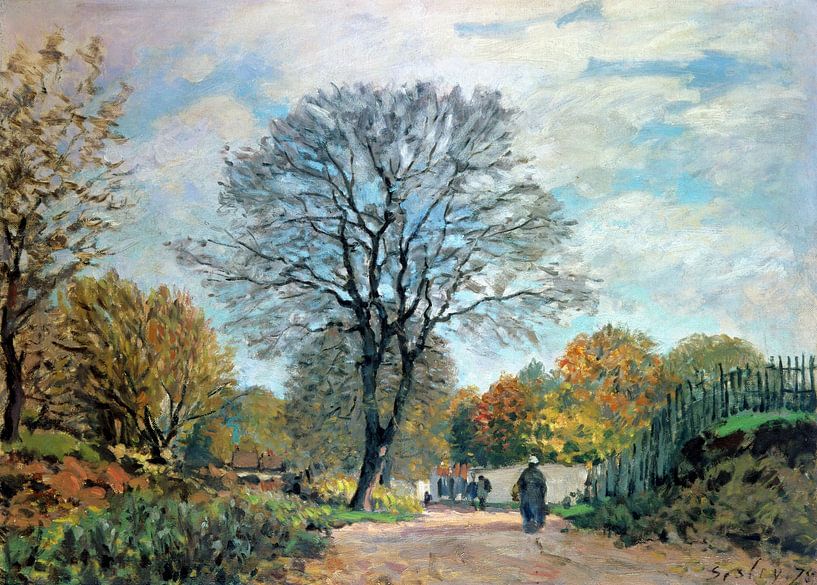 Alfred Sisley,A road in Seine-et-marne, 1878 by finemasterpiece