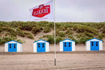 Strandhütten bei De Koog auf Texel von Rob Boon