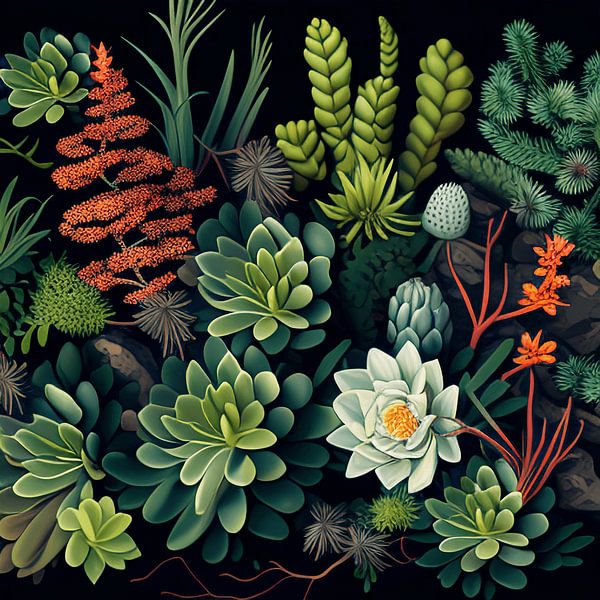 Succulent tapestry by Vythryd Arts