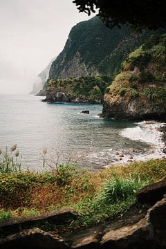 Sea view from rocky coast of Madeira