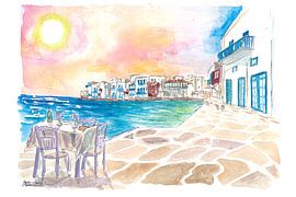 Sundowner romantique dans la pittoresque Mykonos Little Venice avec vue