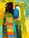 Vrouwenportret | Tender Whispers in Nature's Hue van ARTEO Schilderijen thumbnail