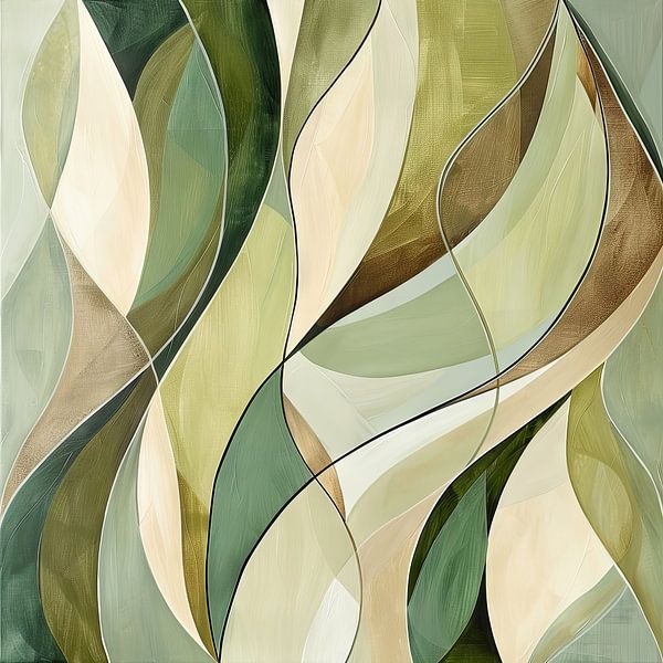 Abstracte golven - Moderne kunst van Poster Art Shop