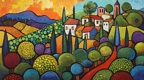 Landschap Catalonië Spanje van Jan Bechtum