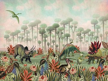 Prehistorie met diverse dinosauriërs van Studio POPPY
