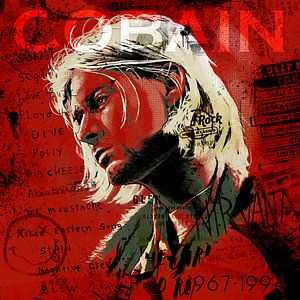 Kurt Cobain Nirvana von Rene Ladenius Digital Art