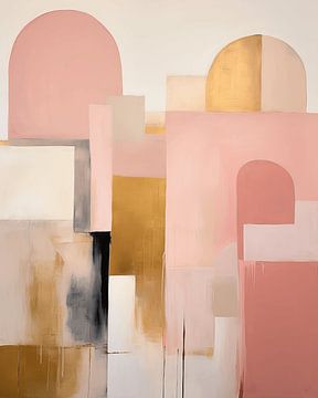 Modern und abstrakt in Rosa und Gold von Studio Allee