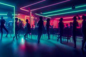 Dansen in een nachtclub Disco Illustratie van Animaflora PicsStock