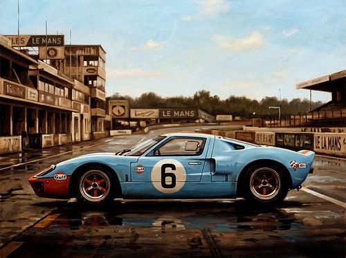 Ford GT40 Painting Original Automotive Art