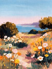 Blooming Landscape by the Sea by Gypsy Galleria