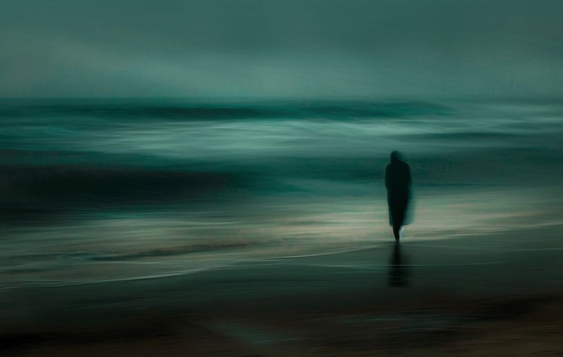 Unscharfe Meeresperspektive von fernlichtsicht