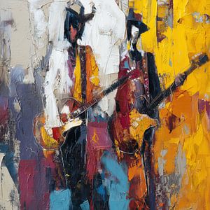 Abstract guitarists