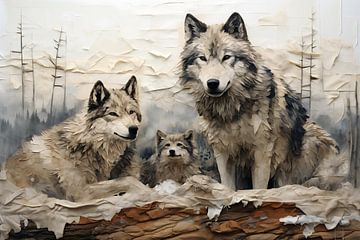 Collage de loups