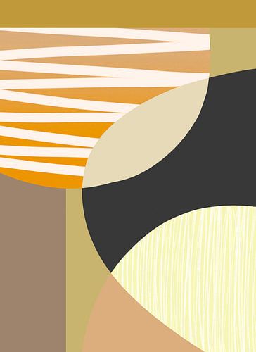 Abstrakte geometrische Formen | Lehm Dunkelgrau