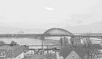 Waal bridge drawing nijmegen