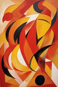 Dance of Geometric Heat by De Muurdecoratie