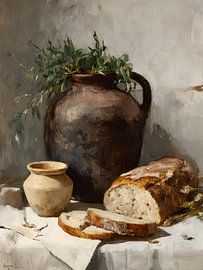 Stillleben mit rustikalem Brot von IamHome Studio