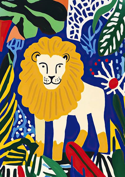 Le monarque silencieux : le lion dans une sérénité royale par Niklas Maximilian