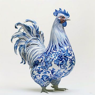 Delfts Blauwe kip van Lauri Creates