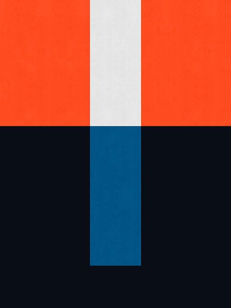 Blauw en rood E van Vitor Costa
