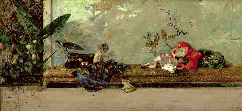The Painter's Children in the Japanese Salon, Mariano Fortuny by Bridgeman Masters