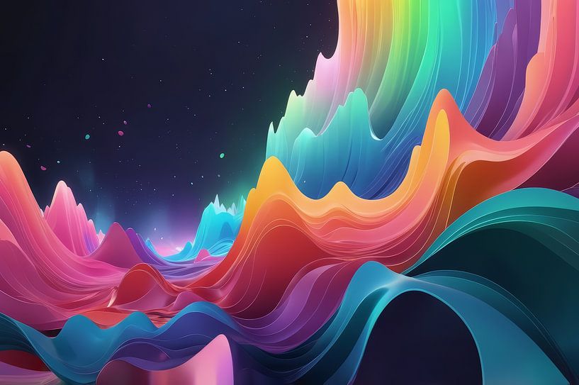 fond abstrait aurore arc-en-ciel par hisam colours