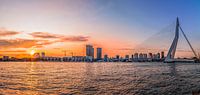 Rotterdam Skyline | zonsondergang van Marianne Twijnstra thumbnail