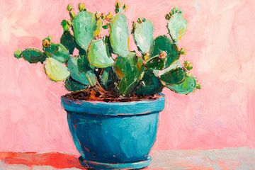 Cactus in een pot van Poster Art Shop