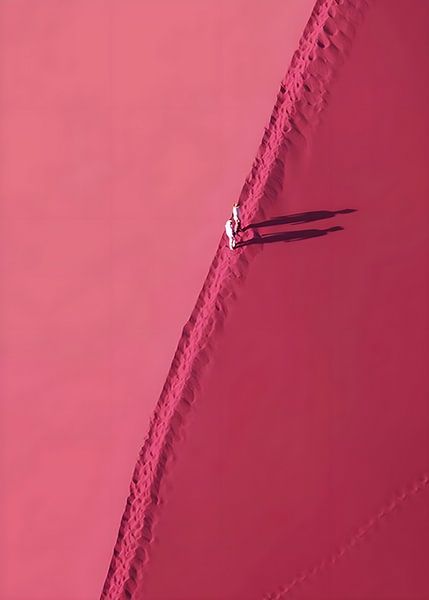 Marcher sur le sable rose par Gapran Art