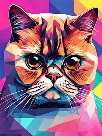 Exotisch Korthaar Pop Art