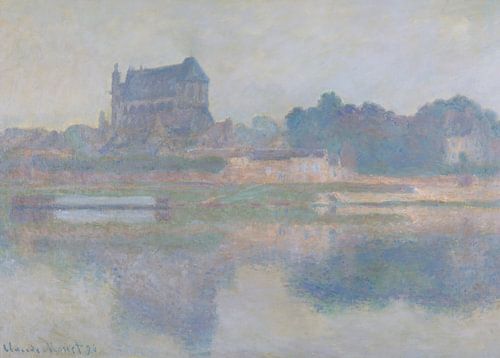 The church of Vernon, Grey Time, Claude Monet