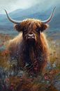 Scottish Highlander among the colours by But First Framing thumbnail