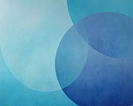 Chevauchement bleu abstrait sur Collection Moderne