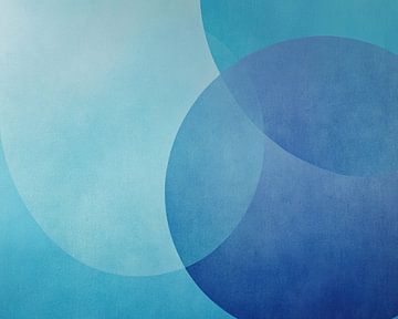 Abstracte Blauwe Overlap van Modern Collection