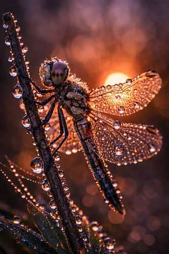 Jewels of Twilight – Dragonfly in Golden Light