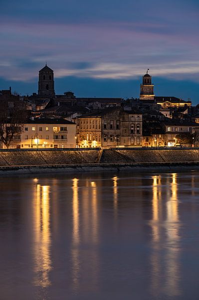 The old town of Arles by night by Werner Lerooy