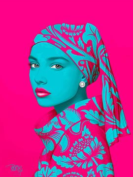 Turquoise Silence girl sur René van den Berg