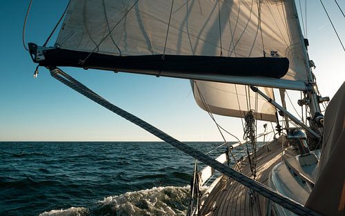 Blick vom Rudergänger auf der Leeseite