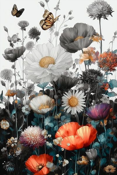 Beautiful Flower Garden D by Mateo