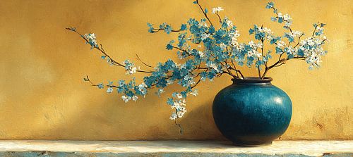 Branches About Blue Vase by Wonderful Art