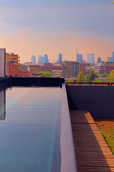 Roof top terrace in Milan
