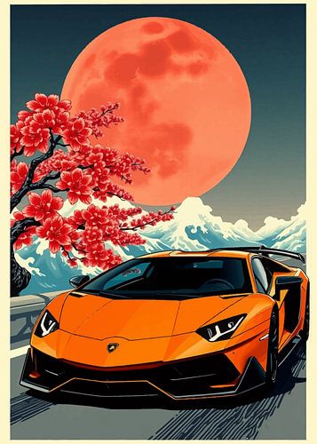 Lamborghini Aventador Ukiyo-e