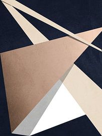 Moderne geometrisch-organische abstrakte Kunst, Erdtöne von Online Arts