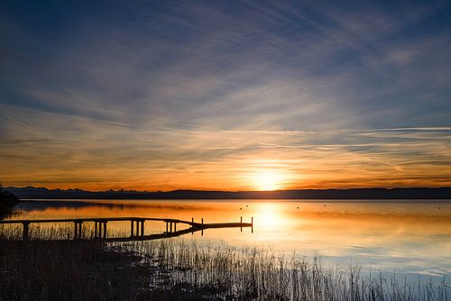 Zonsondergang bij Ammersee