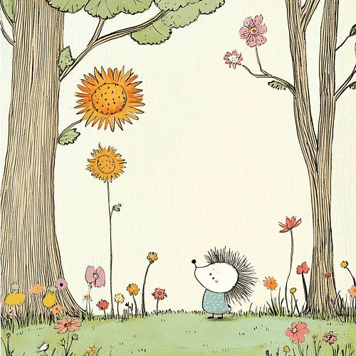 A Hedgehog and the Sunflower