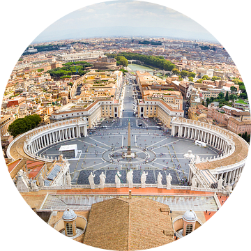 Uitzicht over Rome vanaf koepel van de St Pieter van vanrijsbergen