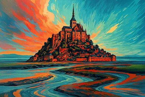 Expressieve Mont Saint Michel