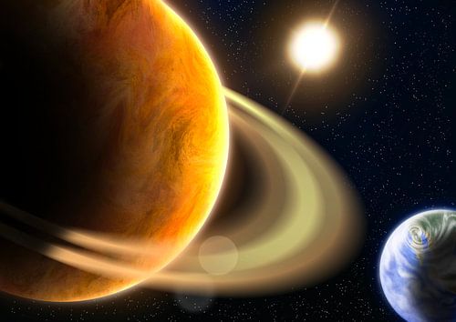 Le soleil dans l'espace