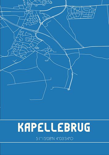 Blauwdruk | Landkaart | Kapellebrug (Zeeland)
